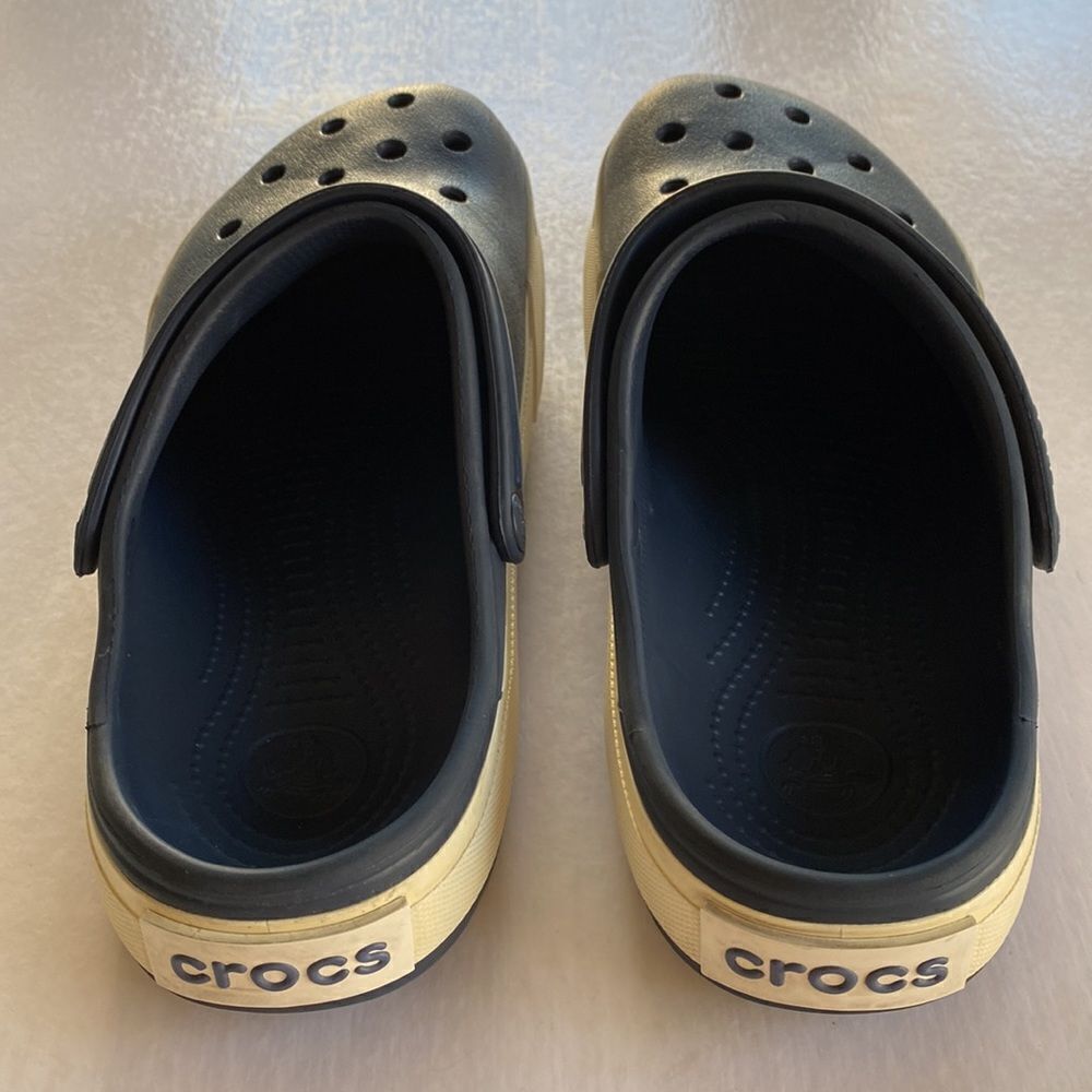 CROCS Men’s Navy Slip On Sandals Size 12 - Picture 7 of 7